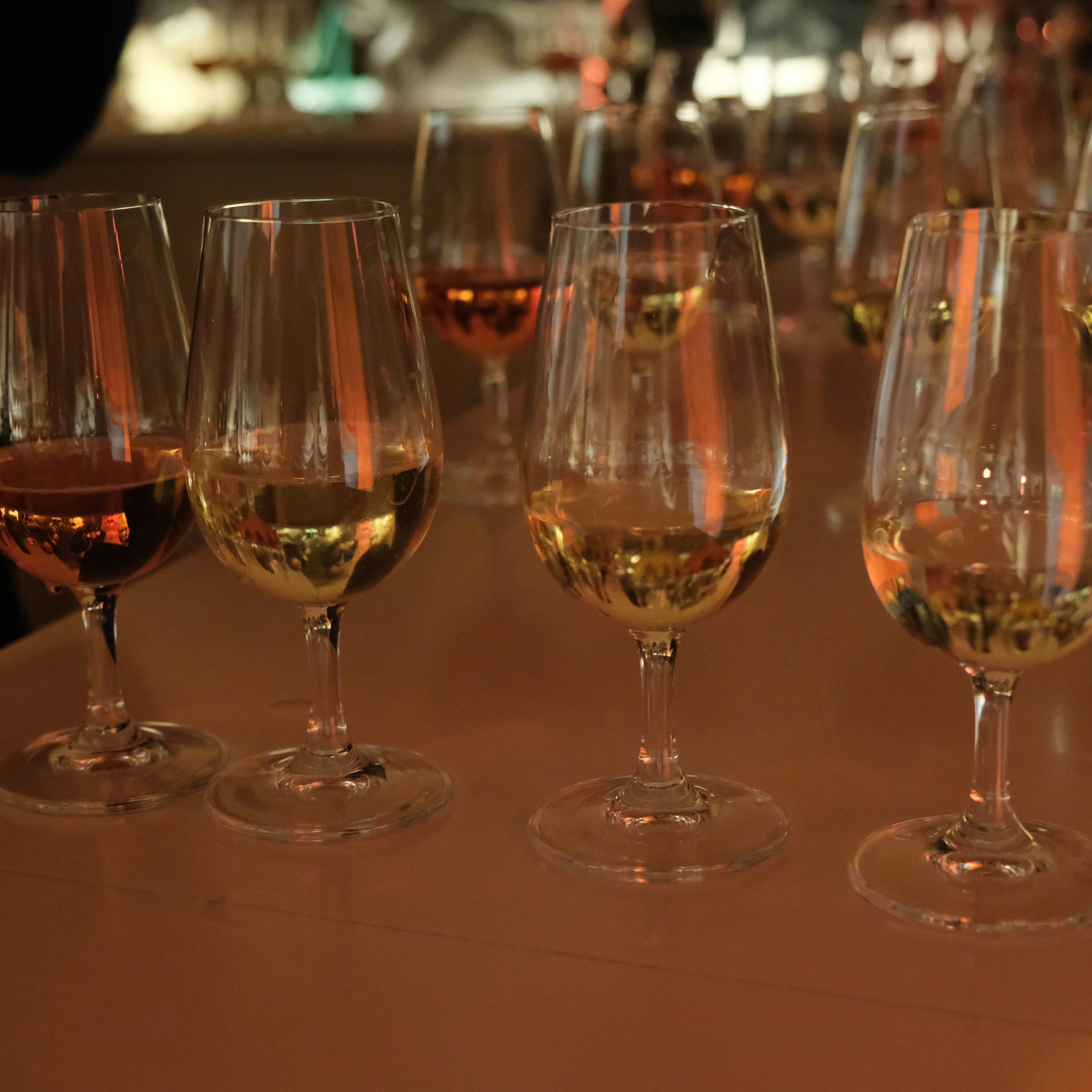 Sparkling wine in ISO glasses